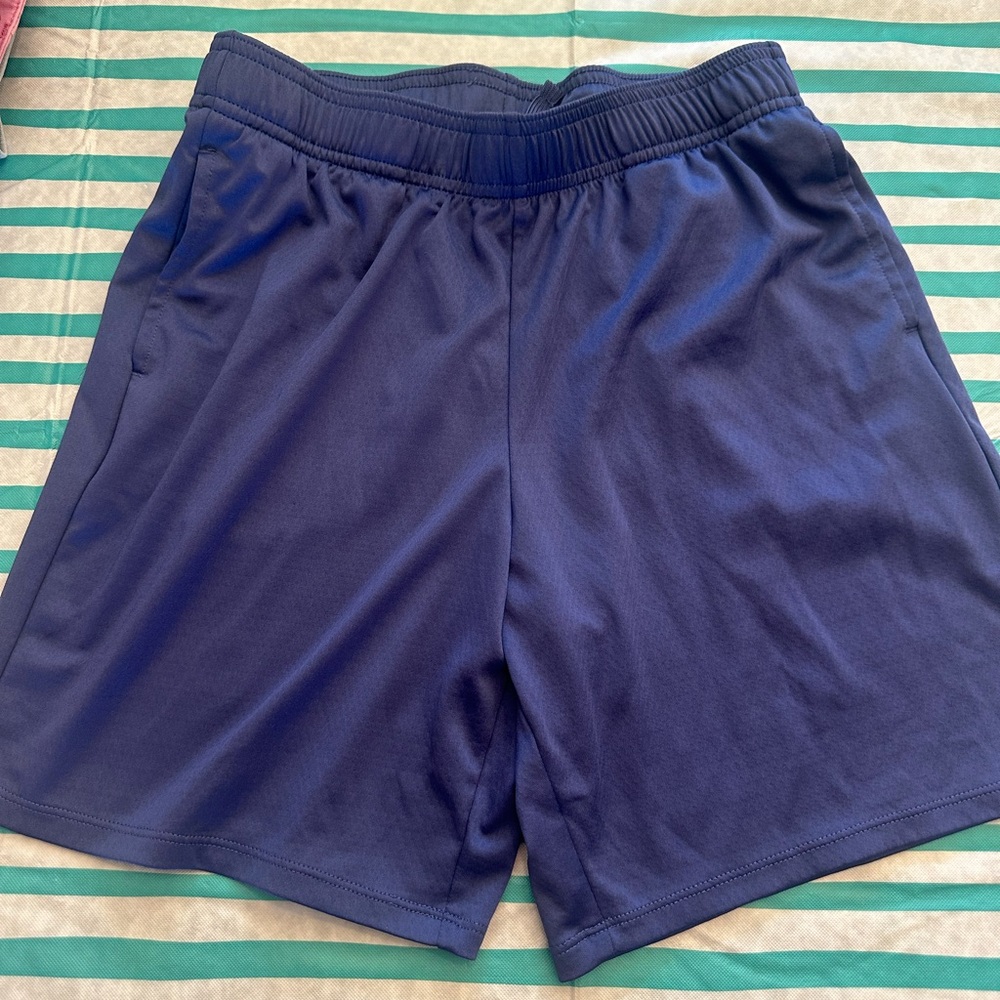 All in Motion size XL (14) girls Athletic Basketball shorts purple. Good length
